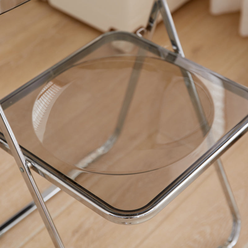 Style moderne pliant ouvrir des chaises de salle à manger sans bras en métal (ensemble de 4/8)