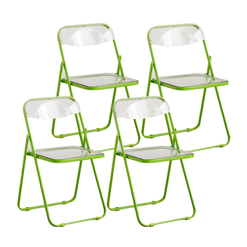 Style moderne pliant ouvrir des chaises de salle à manger sans bras en métal (ensemble de 4/8)