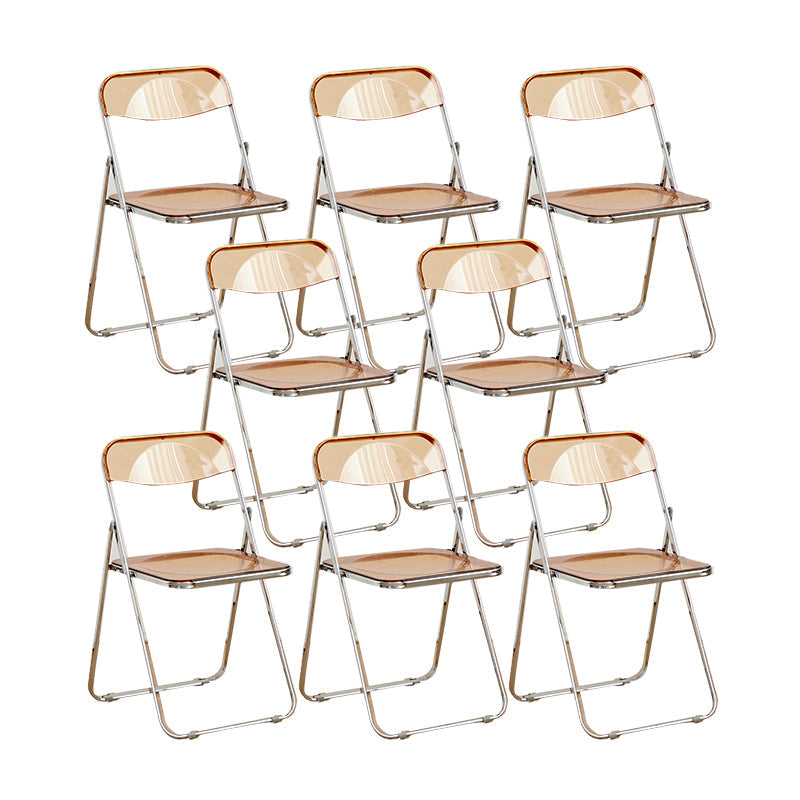 Style moderne pliant ouvrir des chaises de salle à manger sans bras en métal (ensemble de 4/8)
