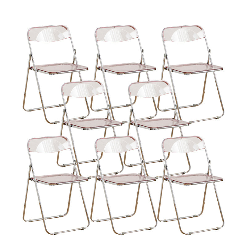 Style moderne pliant ouvrir des chaises de salle à manger sans bras en métal (ensemble de 4/8)