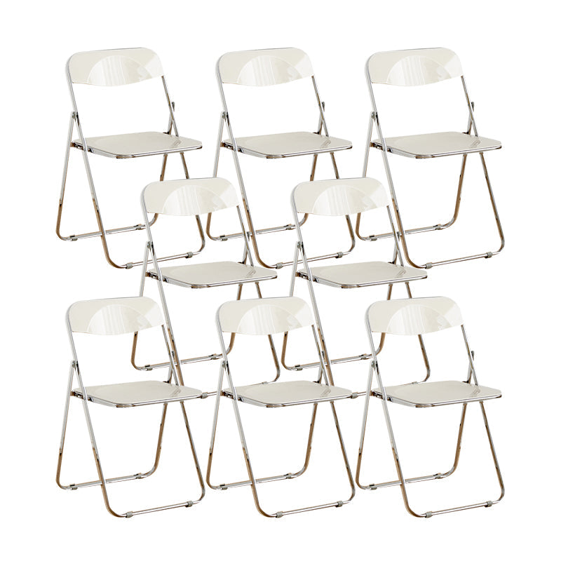 Style moderne pliant ouvrir des chaises de salle à manger sans bras en métal (ensemble de 4/8)