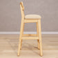 Modern Solid Wood Counter Stool Bar-height Low Back Bar Stool with Footrest Clearhalo 'Bar Furniture' 'Bar Stools' 'bar_stools' 'furn' 'furn_bar_stools' 'Furniture' 'Kitchen & Dining Furniture' 7806446