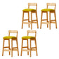 Modern Solid Wood Counter Stool Bar-height Low Back Bar Stool with Footrest Green 4 Piece Set Clearhalo 'Bar Furniture' 'Bar Stools' 'bar_stools' 'furn' 'furn_bar_stools' 'Furniture' 'Kitchen & Dining Furniture' 7806454