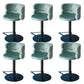 Green Bar Stools Adjustable Height Swivel Dining Stools with Metal Base