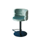 Green Bar Stools Adjustable Height Swivel Dining Stools with Metal Base