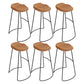 Wood Backless Dining Stools Contemporary Bar Stools with Footrest 6 Piece Set Clearhalo 'Bar Furniture' 'Bar Stools' 'bar_stools' 'furn' 'furn_bar_stools' 'Furniture' 'Kitchen & Dining Furniture' 7806481