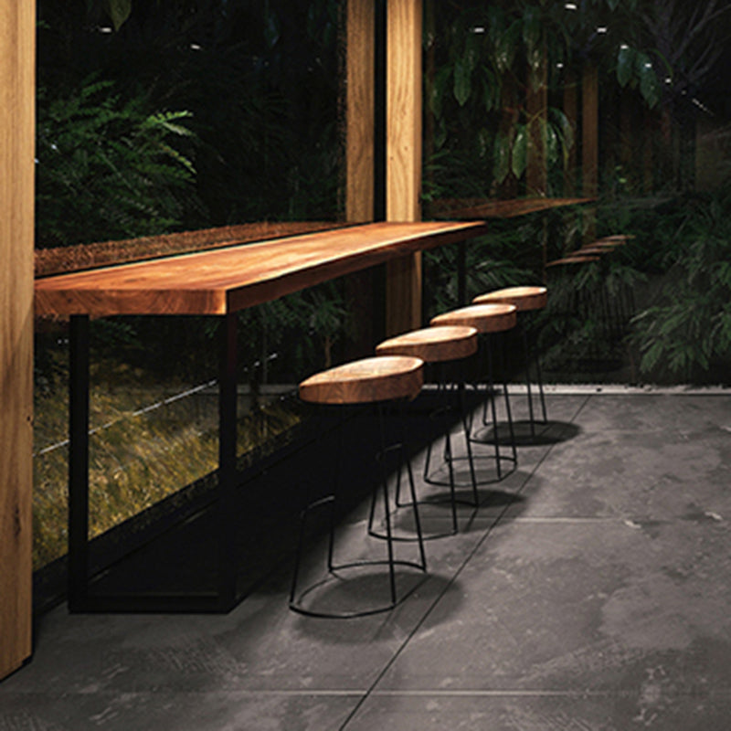 Wood Backless Dining Stools Contemporary Bar Stools with Footrest Clearhalo 'Bar Furniture' 'Bar Stools' 'bar_stools' 'furn' 'furn_bar_stools' 'Furniture' 'Kitchen & Dining Furniture' 7806486