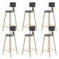 Glam Gold Legs Bar Stools Living Room Upholstered Counter Chair Grey 6 Piece Set Clearhalo 'Bar Furniture' 'Bar Stools' 'bar_stools' 'furn' 'furn_bar_stools' 'Furniture' 'Kitchen & Dining Furniture' 7806494