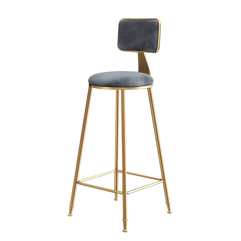 Glam Gold Legs Bar Stools Living Room Upholstered Counter Chair Clearhalo 'Bar Furniture' 'Bar Stools' 'bar_stools' 'furn' 'furn_bar_stools' 'Furniture' 'Kitchen & Dining Furniture' 7806497