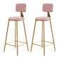 Glam Gold Legs Bar Stools Living Room Upholstered Counter Chair Pink 2 Piece Set Clearhalo 'Bar Furniture' 'Bar Stools' 'bar_stools' 'furn' 'furn_bar_stools' 'Furniture' 'Kitchen & Dining Furniture' 7806498