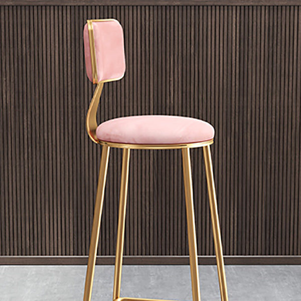 Glam Gold Legs Bar Stools Living Room Upholstered Counter Chair Clearhalo 'Bar Furniture' 'Bar Stools' 'bar_stools' 'furn' 'furn_bar_stools' 'Furniture' 'Kitchen & Dining Furniture' 7806500