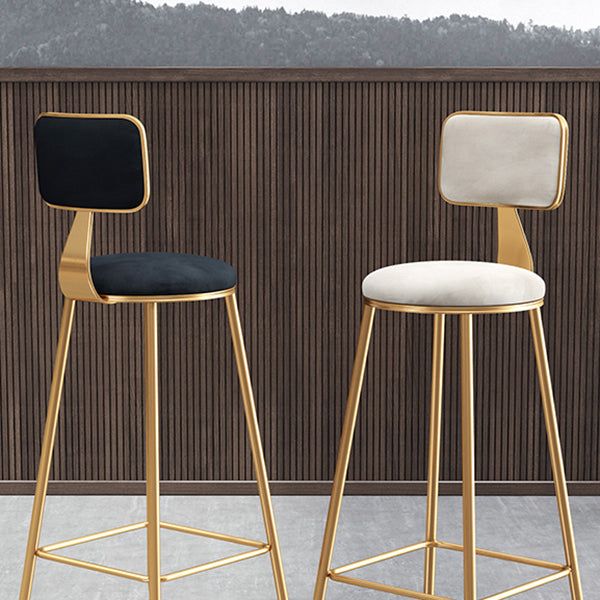 Glam Gold Legs Bar Stools Living Room Upholstered Counter Chair Clearhalo 'Bar Furniture' 'Bar Stools' 'bar_stools' 'furn' 'furn_bar_stools' 'Furniture' 'Kitchen & Dining Furniture' 7806502