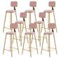 Glam Gold Legs Bar Stools Living Room Upholstered Counter Chair Pink 8 Piece Set Clearhalo 'Bar Furniture' 'Bar Stools' 'bar_stools' 'furn' 'furn_bar_stools' 'Furniture' 'Kitchen & Dining Furniture' 7806504