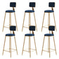 Glam Gold Legs Bar Stools Living Room Upholstered Counter Chair Blue 6 Piece Set Clearhalo 'Bar Furniture' 'Bar Stools' 'bar_stools' 'furn' 'furn_bar_stools' 'Furniture' 'Kitchen & Dining Furniture' 7806507