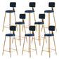 Glam Gold Legs Bar Stools Living Room Upholstered Counter Chair Blue 8 Piece Set Clearhalo 'Bar Furniture' 'Bar Stools' 'bar_stools' 'furn' 'furn_bar_stools' 'Furniture' 'Kitchen & Dining Furniture' 7806508