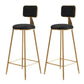 Glam Gold Legs Bar Stools Living Room Upholstered Counter Chair Black 2 Piece Set Clearhalo 'Bar Furniture' 'Bar Stools' 'bar_stools' 'furn' 'furn_bar_stools' 'Furniture' 'Kitchen & Dining Furniture' 7806509