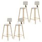 Glam Gold Legs Bar Stools Living Room Upholstered Counter Chair White 4 Piece Set Clearhalo 'Bar Furniture' 'Bar Stools' 'bar_stools' 'furn' 'furn_bar_stools' 'Furniture' 'Kitchen & Dining Furniture' 7806514