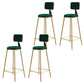 Glam Gold Legs Bar Stools Living Room Upholstered Counter Chair Green 4 Piece Set Clearhalo 'Bar Furniture' 'Bar Stools' 'bar_stools' 'furn' 'furn_bar_stools' 'Furniture' 'Kitchen & Dining Furniture' 7806518