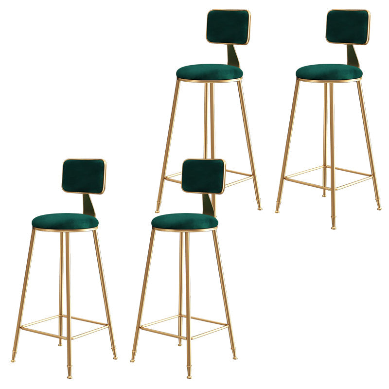 Glam Gold Legs Bar Stools Living Room Upholstered Counter Chair Green 4 Piece Set Clearhalo 'Bar Furniture' 'Bar Stools' 'bar_stools' 'furn' 'furn_bar_stools' 'Furniture' 'Kitchen & Dining Furniture' 7806518