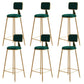 Glam Gold Legs Bar Stools Living Room Upholstered Counter Chair Green 6 Piece Set Clearhalo 'Bar Furniture' 'Bar Stools' 'bar_stools' 'furn' 'furn_bar_stools' 'Furniture' 'Kitchen & Dining Furniture' 7806519
