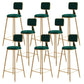 Glam Gold Legs Bar Stools Living Room Upholstered Counter Chair Green 8 Piece Set Clearhalo 'Bar Furniture' 'Bar Stools' 'bar_stools' 'furn' 'furn_bar_stools' 'Furniture' 'Kitchen & Dining Furniture' 7806520