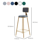 Glam Gold Legs Barhocker Wohnzimmer gepolsterte Theke Stuhl