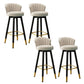 Silla contemporánea del mostrador de la sala de estar de la imitación de cuero de los taburetes de bar de las piernas del metal