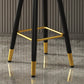 Silla contemporánea del mostrador de la sala de estar de la imitación de cuero de los taburetes de bar de las piernas del metal