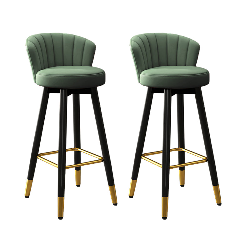 Silla contemporánea del mostrador de la sala de estar de la imitación de cuero de los taburetes de bar de las piernas del metal