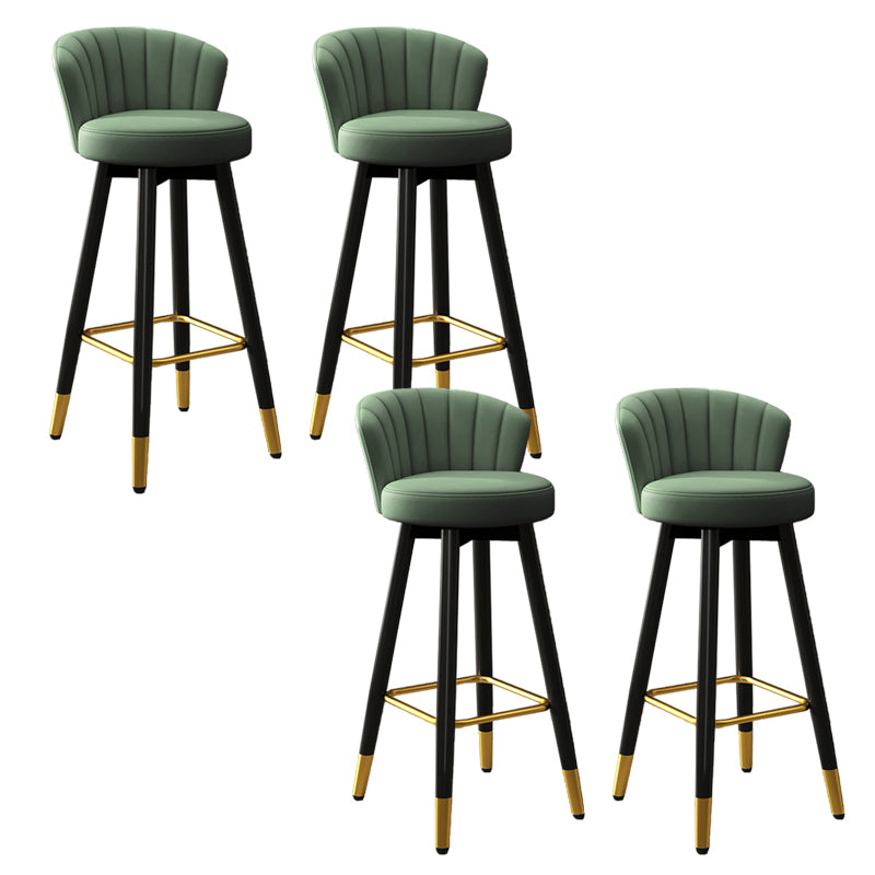 Silla contemporánea del mostrador de la sala de estar de la imitación de cuero de los taburetes de bar de las piernas del metal