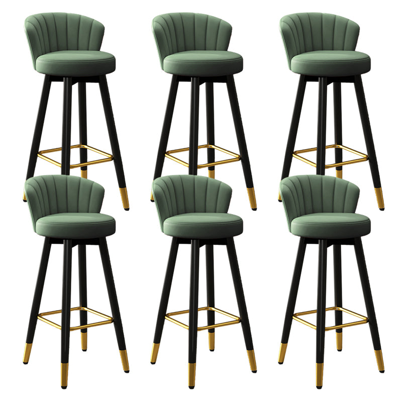 Silla contemporánea del mostrador de la sala de estar de la imitación de cuero de los taburetes de bar de las piernas del metal