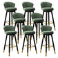 Silla contemporánea del mostrador de la sala de estar de la imitación de cuero de los taburetes de bar de las piernas del metal