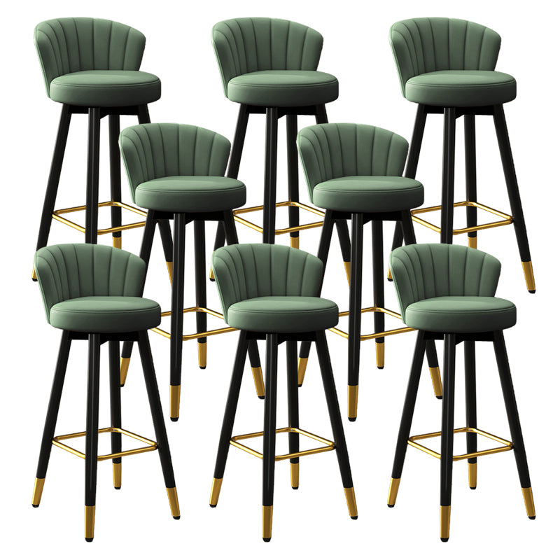 Silla contemporánea del mostrador de la sala de estar de la imitación de cuero de los taburetes de bar de las piernas del metal