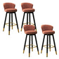 Silla contemporánea del mostrador de la sala de estar de la imitación de cuero de los taburetes de bar de las piernas del metal