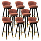 Silla contemporánea del mostrador de la sala de estar de la imitación de cuero de los taburetes de bar de las piernas del metal