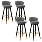 Silla contemporánea del mostrador de la sala de estar de la imitación de cuero de los taburetes de bar de las piernas del metal