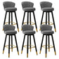 Silla contemporánea del mostrador de la sala de estar de la imitación de cuero de los taburetes de bar de las piernas del metal