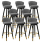 Silla contemporánea del mostrador de la sala de estar de la imitación de cuero de los taburetes de bar de las piernas del metal