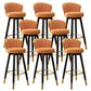 Silla contemporánea del mostrador de la sala de estar de la imitación de cuero de los taburetes de bar de las piernas del metal