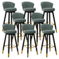 Silla contemporánea del mostrador de la sala de estar de la imitación de cuero de los taburetes de bar de las piernas del metal