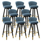 Silla contemporánea del mostrador de la sala de estar de la imitación de cuero de los taburetes de bar de las piernas del metal