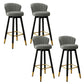 Silla contemporánea del mostrador de la sala de estar de la imitación de cuero de los taburetes de bar de las piernas del metal