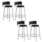 Industrial Style Metal Bar Stool Footrest Counter Stool for Living Room Black 4 Piece Set Clearhalo 'Bar Furniture' 'Bar Stools' 'bar_stools' 'furn' 'furn_bar_stools' 'Furniture' 'Kitchen & Dining Furniture' 7806659