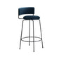 Industrial Style Metal Bar Stool Footrest Counter Stool for Living Room Blue 1 Piece Clearhalo 'Bar Furniture' 'Bar Stools' 'bar_stools' 'furn' 'furn_bar_stools' 'Furniture' 'Kitchen & Dining Furniture' 7806664