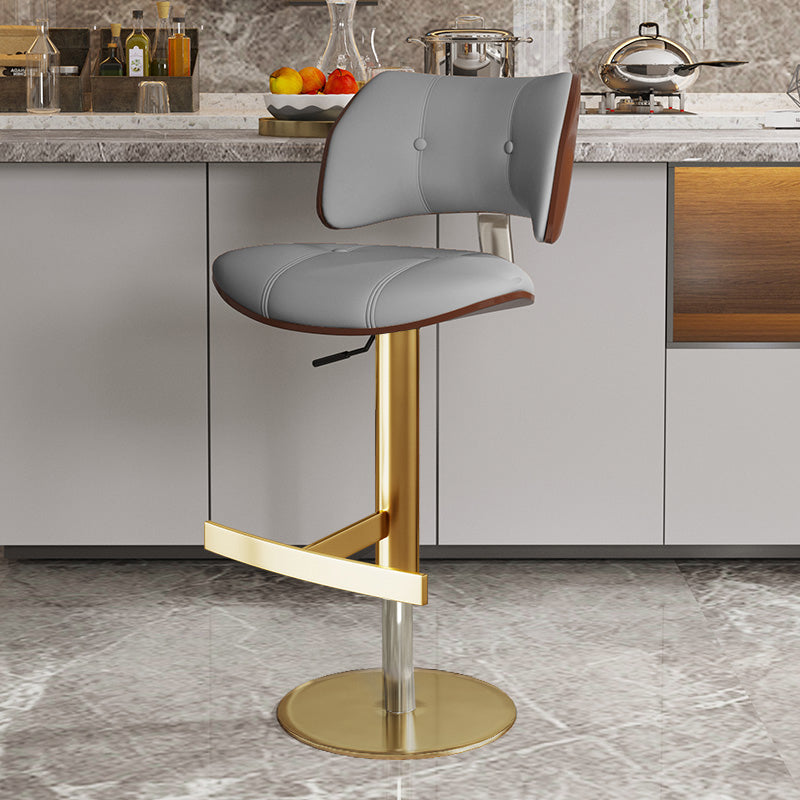 Tabouret de comptoir de randonnée de barre de métal de style glam pour le salon