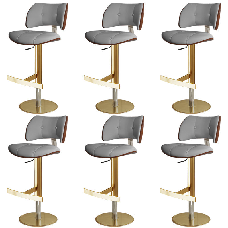 Tabouret de comptoir de randonnée de barre de métal de style glam pour le salon