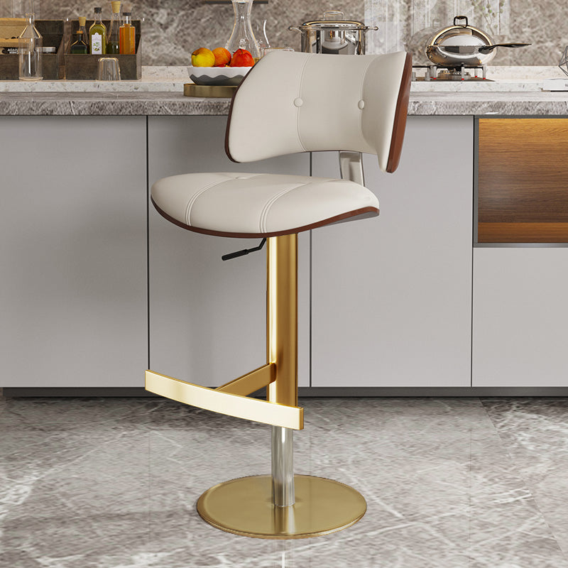 Tabouret de comptoir de randonnée de barre de métal de style glam pour le salon