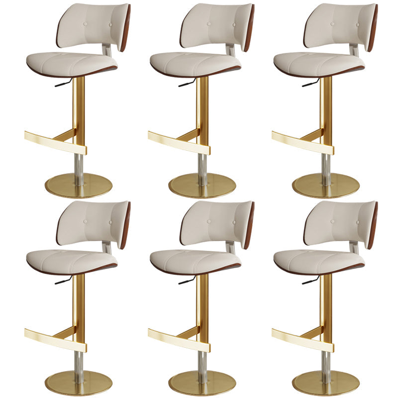 Tabouret de comptoir de randonnée de barre de métal de style glam pour le salon