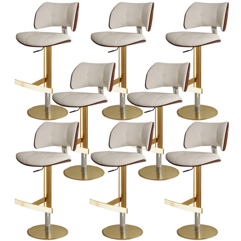 Tabouret de comptoir de randonnée de barre de métal de style glam pour le salon