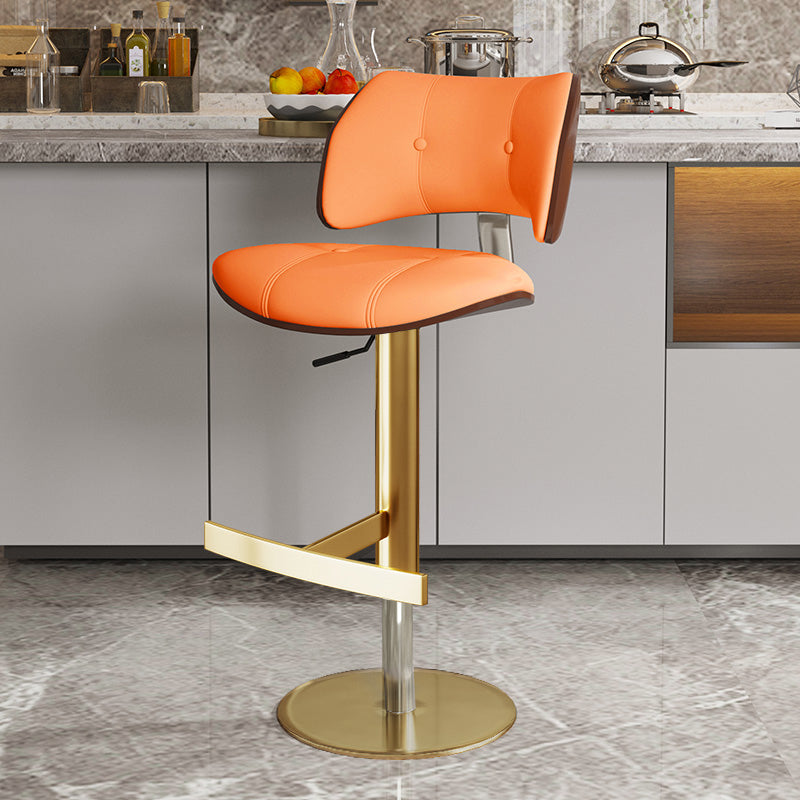 Tabouret de comptoir de randonnée de barre de métal de style glam pour le salon